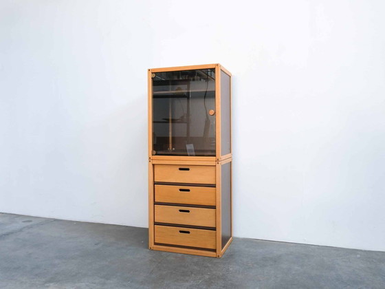 Image 1 of ARKIVA Flötotto armoire à plans | Meuble d'archives vintage avec vitrine | conception de tidløs