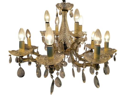 Image 1 of Kronleuchter – 12-armig – Venezianisch – Kristallglas – Italienisch – 1950er Jahre