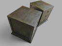 2 unique shagreen-clad Nightstands, chest of drawers, dimensions: 50x50cm and 50cm high.