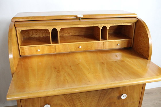 Image 1 of Teakholz-Rollenschreibtisch - Schweden, 1960er Jahre