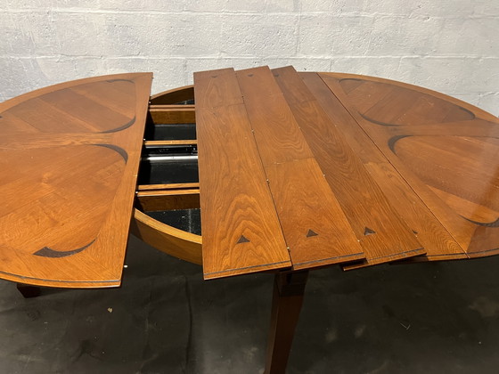 Image 1 of Schuitema Art Nouveau dining table with wicker tops
