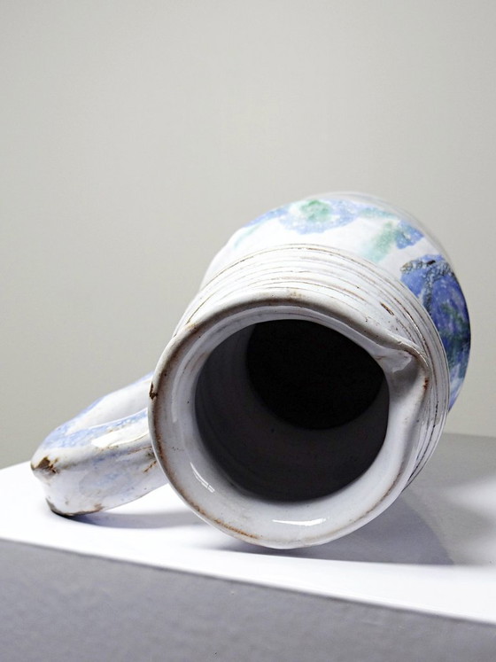 Image 1 of Glazed stoneware pitcher from Vallauris, 1970s, Boris Kasianoff, Albert Thiry, Le Mûrier Era
