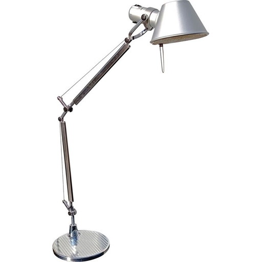 Lámpara vintage Tolomeo mini de acero cromado de Artémide