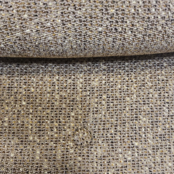 Image 1 of Vintage Verstelbare Relaxfauteuil Chroom / grijs / bruin stof / luie stoel / reclining chair