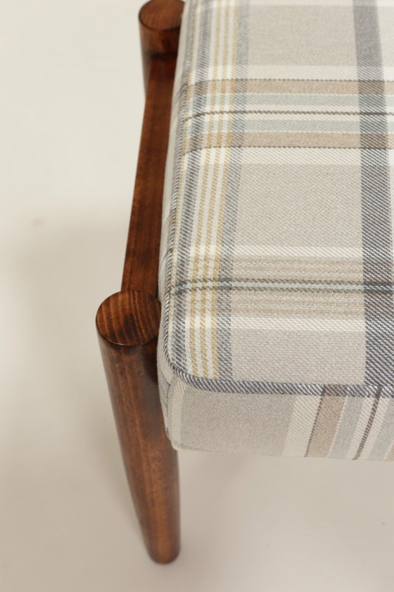 Image 1 of Set vintage di poltrona e poggiapiedi Tartan Royal Design Stile metà secolo, 1960