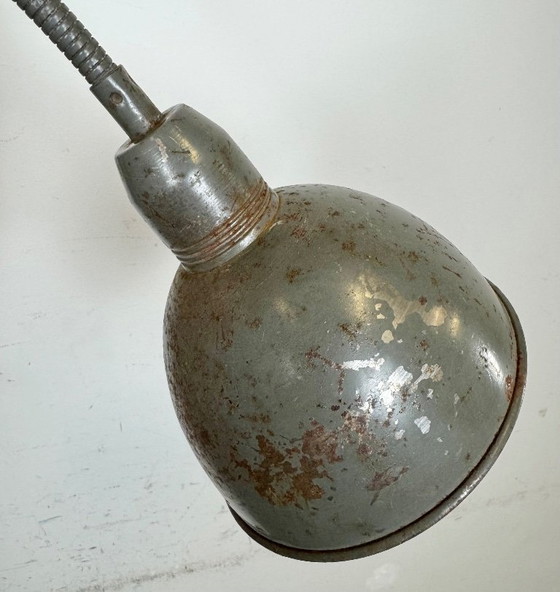 Image 1 of Grijze industriële schaarwandlamp van Elektroinstala, jaren 60