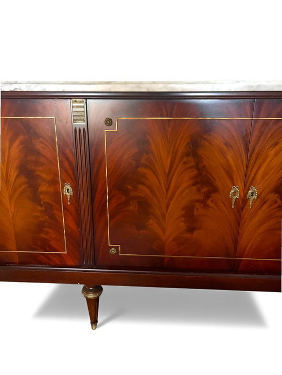 Image 1 of Louis XVI style sideboard in solid mahogany