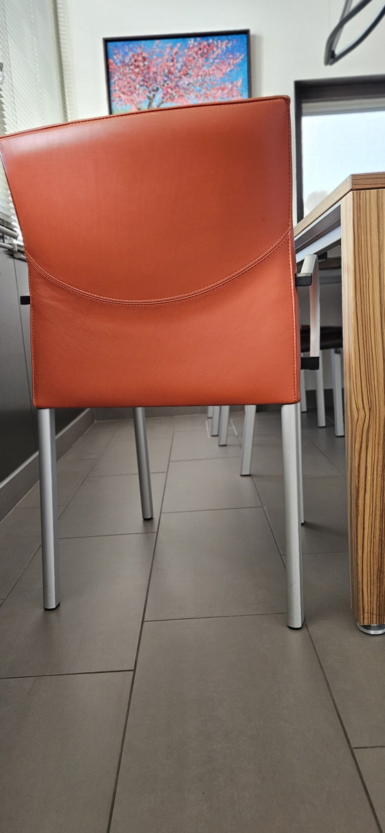 Leolux Izaki Table with 6 Leolux Myto Chairs – Dining set – Aluminium, Wood (photo 12 of 15)