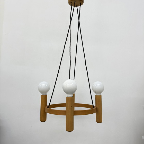 Image 1 of Vintage Domus Danish design hanging lamp chandelier , 1970s