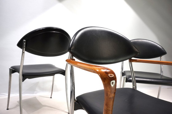 Image 1 of Set of four Coro dining chairs by Luigi Origlia, 1980
