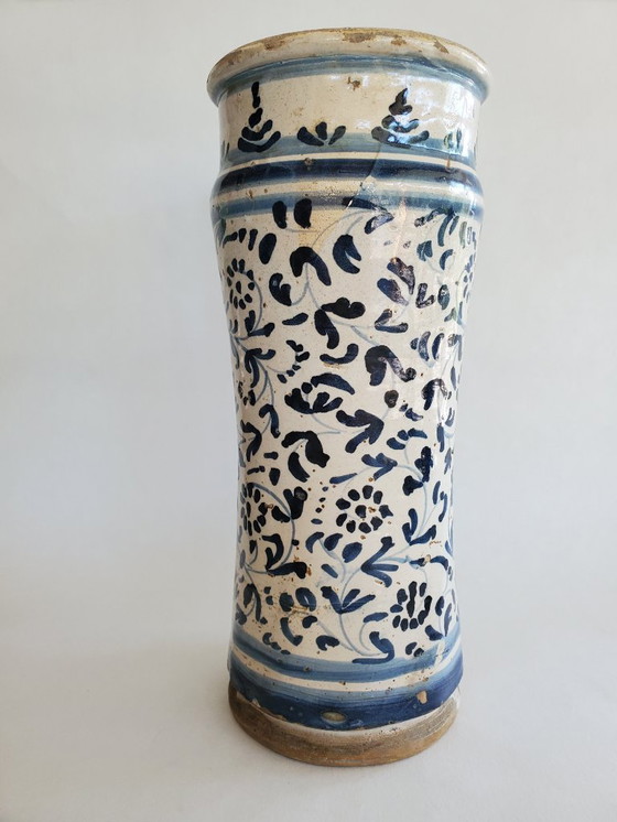 Image 1 of Albarello - Apothekergefäß - Steingut aus dem 17. Jahrhundert (Ref. 3793)