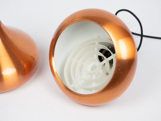Image 1 of Coppia di 2 lampade a sospensione vintage danesi Orient di Jo Hammerborg, Fog og Morup, 1963