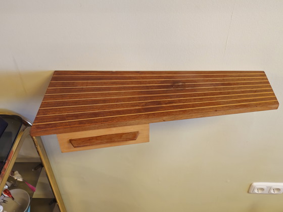 Image 1 of Mobiletto da parete vintage di metà secolo, mobiletto da corridoio, mensola a muro, portachiavi sospeso