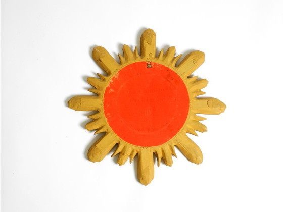 Image 1 of Bellissimo specchio da parete italiano del metà del secolo scorso in legno e resina, placcato oro