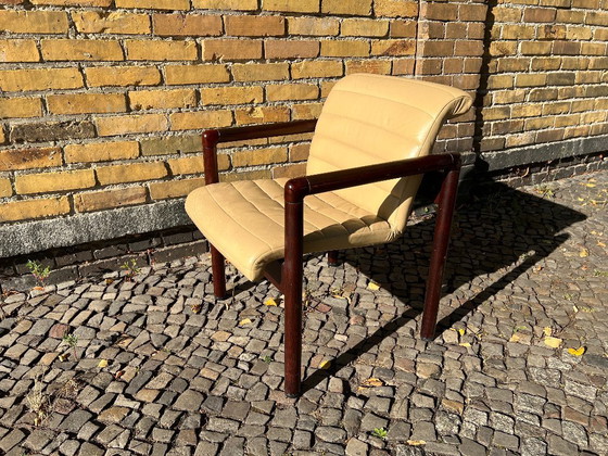 Image 1 of Interlübke / Lübke Poltrona / Sedia - Sistema Flötotto ZWO: Pelle / Legno