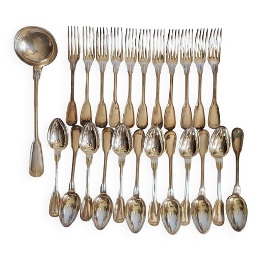 25 silver-plated cutlery sets "Les Grands Magasins du Louvre"
