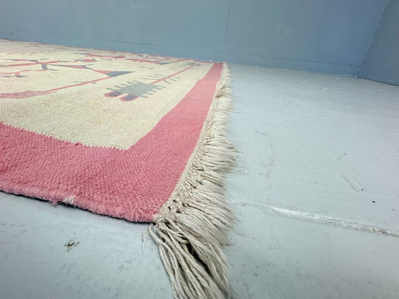 Image 1 of Tappeto Kilim vintage, lana e cotone, stile folk, Polonia, anni '70
