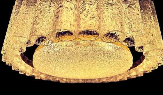 Image 1 of Beautiful Doria Leuchten design ice-glass lamp