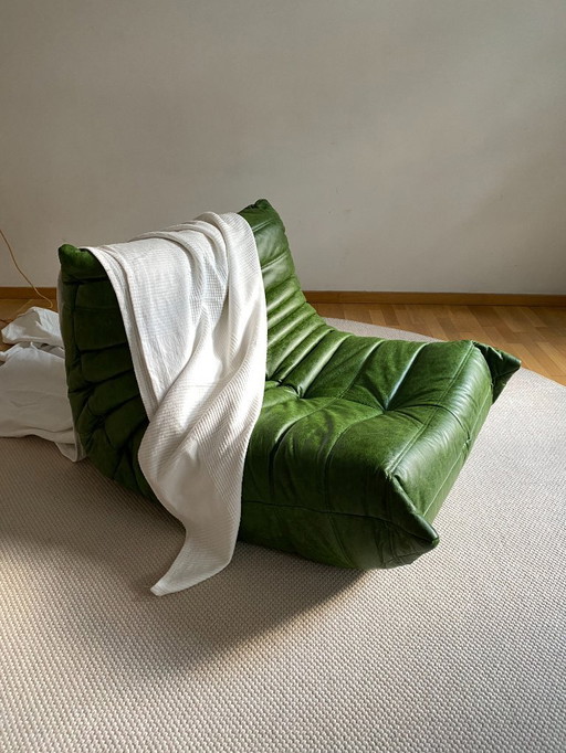 Ligne Roset - Togo - Fauteuil/1-zitter - Dubai Groen Leer