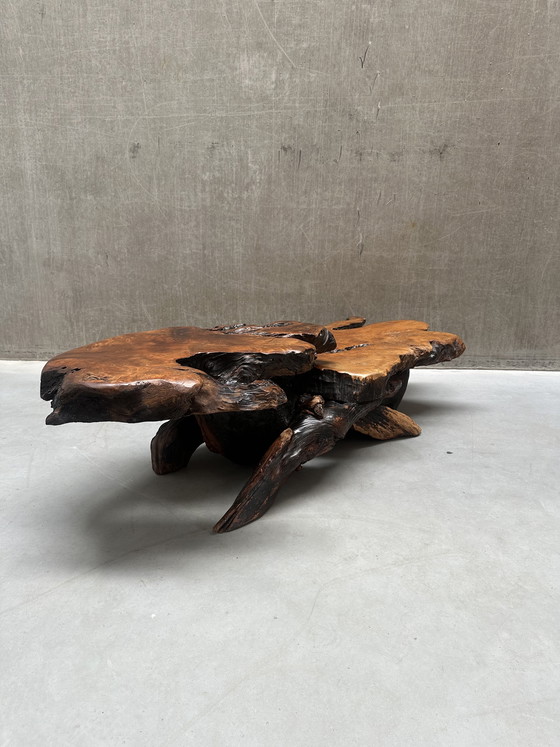 Image 1 of Vintage XL brutalist wabi-sabi coffee table