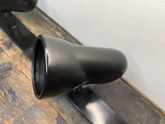 Image 1 of Black Vintage post modern Phase Madrid three spotlight ceiling lamp