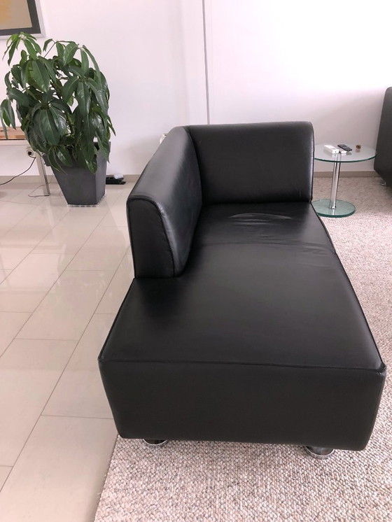 Image 1 of Chaise longue Gelderland 4800 Henk Vos in pelle nera