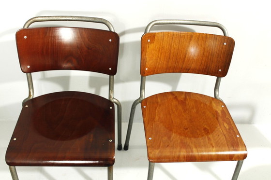 Image 1 of Chaises modèle 106 de W. H. Gispen pour Delft, années 1950, lot de 6