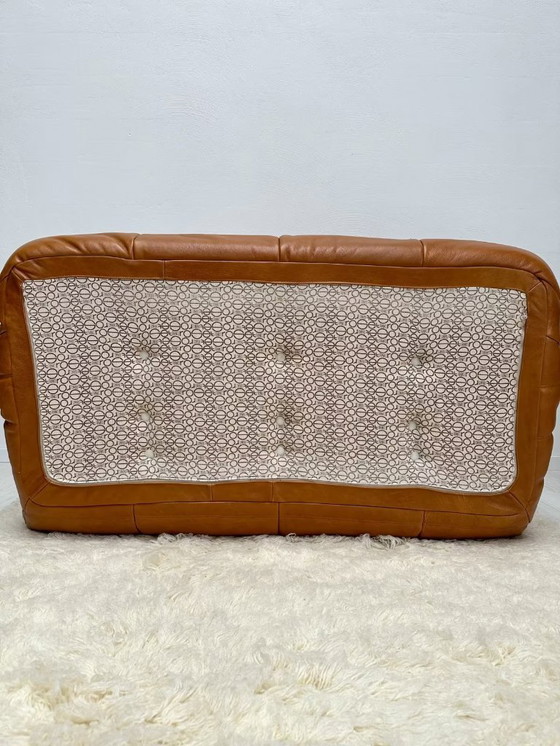 Image 1 of Togo originale vintage a 3 posti in pelle di Michel Ducaroy per Ligne Roset