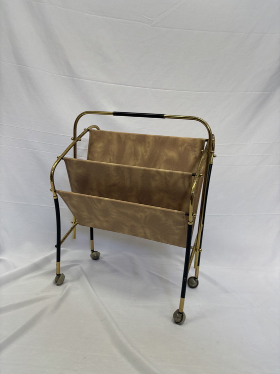 Image 1 of Portariviste vintage in ottone, design degli anni '50 di Cesare Lacca
