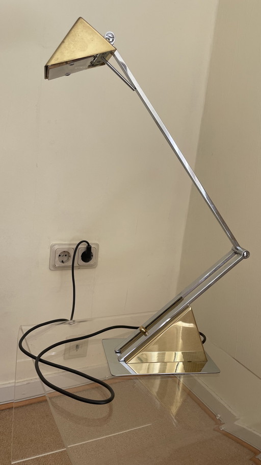 Hillenbrand Leuchten bureaulamp jaren 90, dimbaar licht