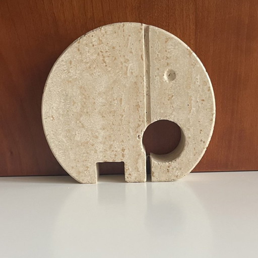 Portacarte in travertino scultura elefante Fratelli Mannelli – decoratieve objecten, Stone
