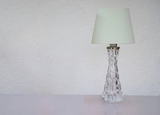 Image 1 of Carl Fagerlund Crystal Glass Table Lamps. Orrefors, Sweden