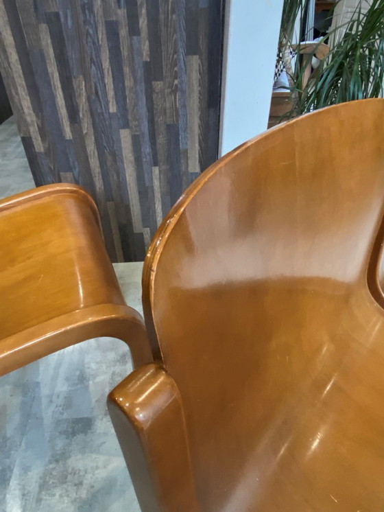 Image 1 of Set of 2 Carlo Bartoli Scandinavian Mito chairs for Tisettanta, vintage 1970