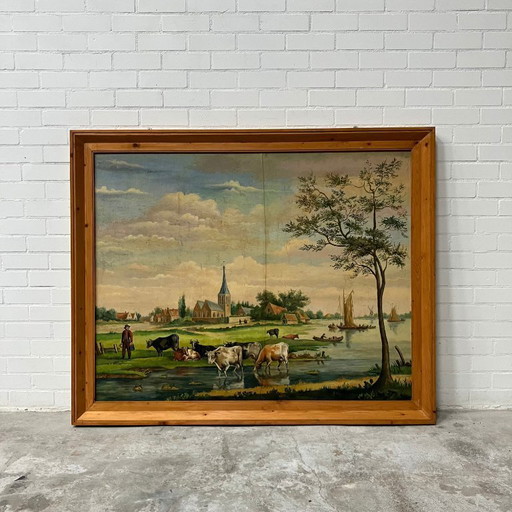 Grand panneau ancien