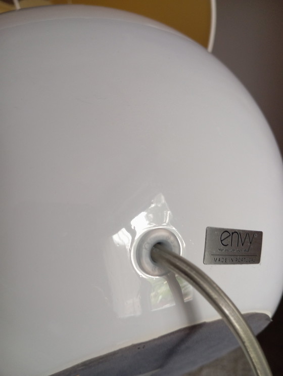 Image 1 of White floor lamp, white ceramic base, Beaulieu model by Envy / Portugal