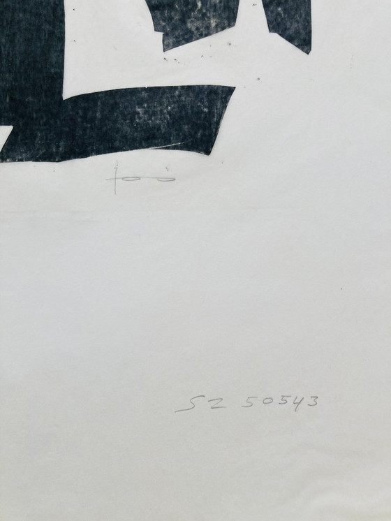 Image 1 of H. Bos - Lino astratto vintage - 1970