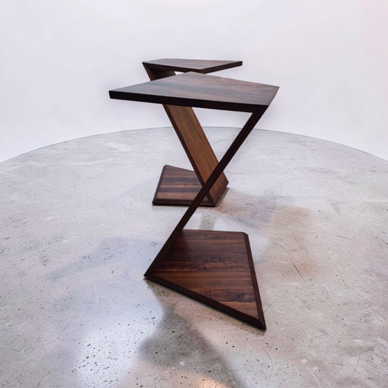 Set di 2 tavolini laterali modernisti, Paesi Bassi, anni '90 – Wood (photo 6 of 12)