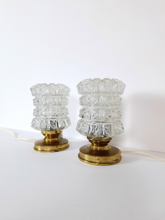Image 1 of Pair of Vintage Table Lamps, Mid-Century Modern Lamps, 70's Desk Lamps, Bedside Lights, Nightstand Lights, Space Age Lamps