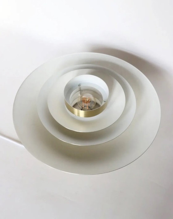 Image 1 of Vintage Danish brass pendant lamp bowl lamp retro