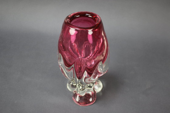 Image 1 of Bohemian Art Glass Vase by Josef Hospodka, Czechoslovakia, 1960s