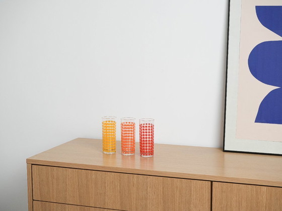 Image 1 of Set van drie glazen, Deens design, jaren 70, gemaakt in Denemarken.