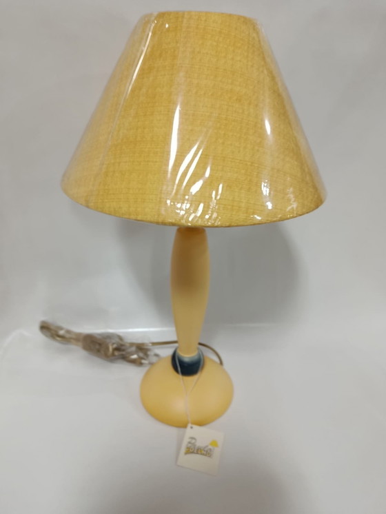 Image 1 of Real wood table lamp with shade
