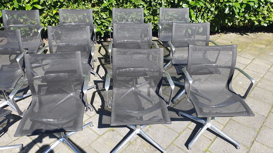 Image 1 of 6x UNA designer office chair ICF mesh black netweave