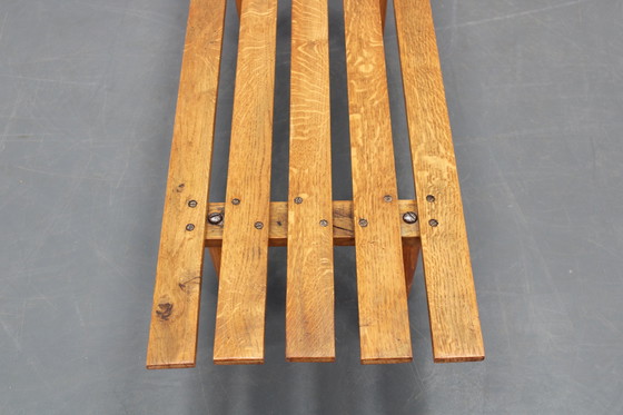 Image 1 of Banco de madera con macetas, década de 1970, Checoslovaquia