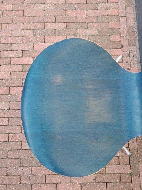Image 1 of 3 x Vintage Danish design Fritz Hansen butterfly chair petrol blue marked
