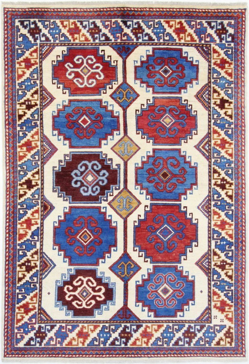 Origineel handgeknoopt Ziegler Kazak tapijt, 187 x 127 cm. Nieuw en in uitstekende staat.