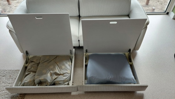 Cómodo sofá cama con almacenamiento Wittmann – Sofás cama, Textile (photo 6 of 9)
