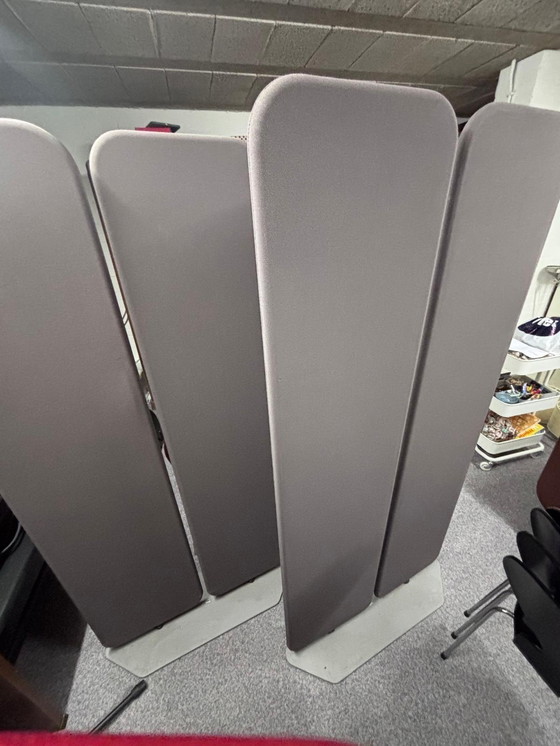 Image 1 of Acoustic partition wall with rotating panels, Sedus brand