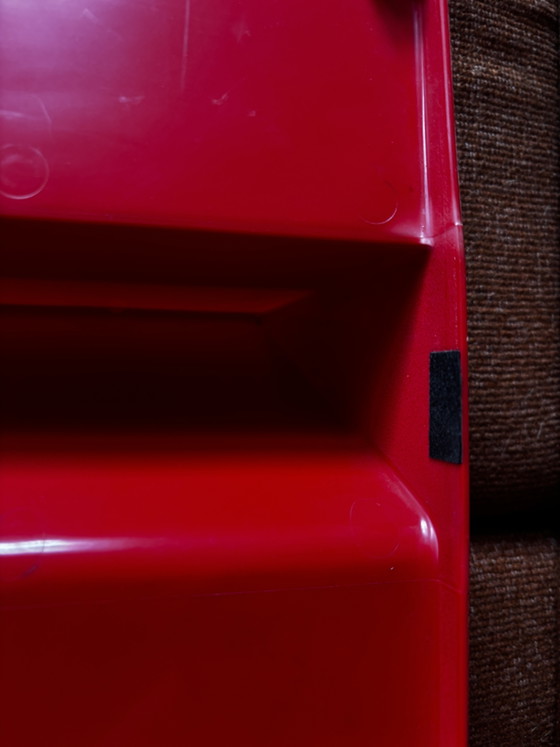 Image 1 of Niels Gammelgaard per IKEA Mensola da parete Kämpe, rossa, 1997, rarità