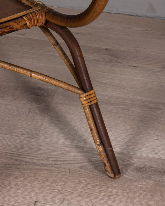 Vintage bijzettafel uit de jaren 60 van Italiaans design, gemaakt van bamboe en hout. – Bamboo (photo 7 of 9)
